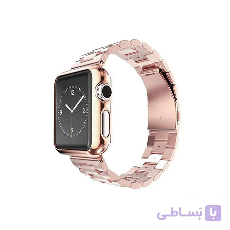 بند فلزی اپل واچ مناسب برای Apple Watch 3 BEAD Band 42 , 44 , 45 mm — تصویر 1