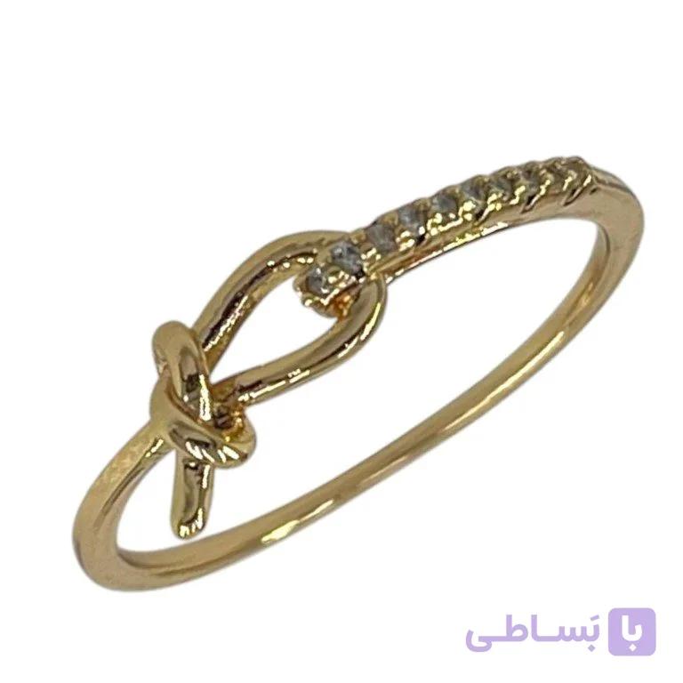 انگشتر زنانه ژوپینگ مدل نگین جواهری گره کد R51896 — تصویر 1