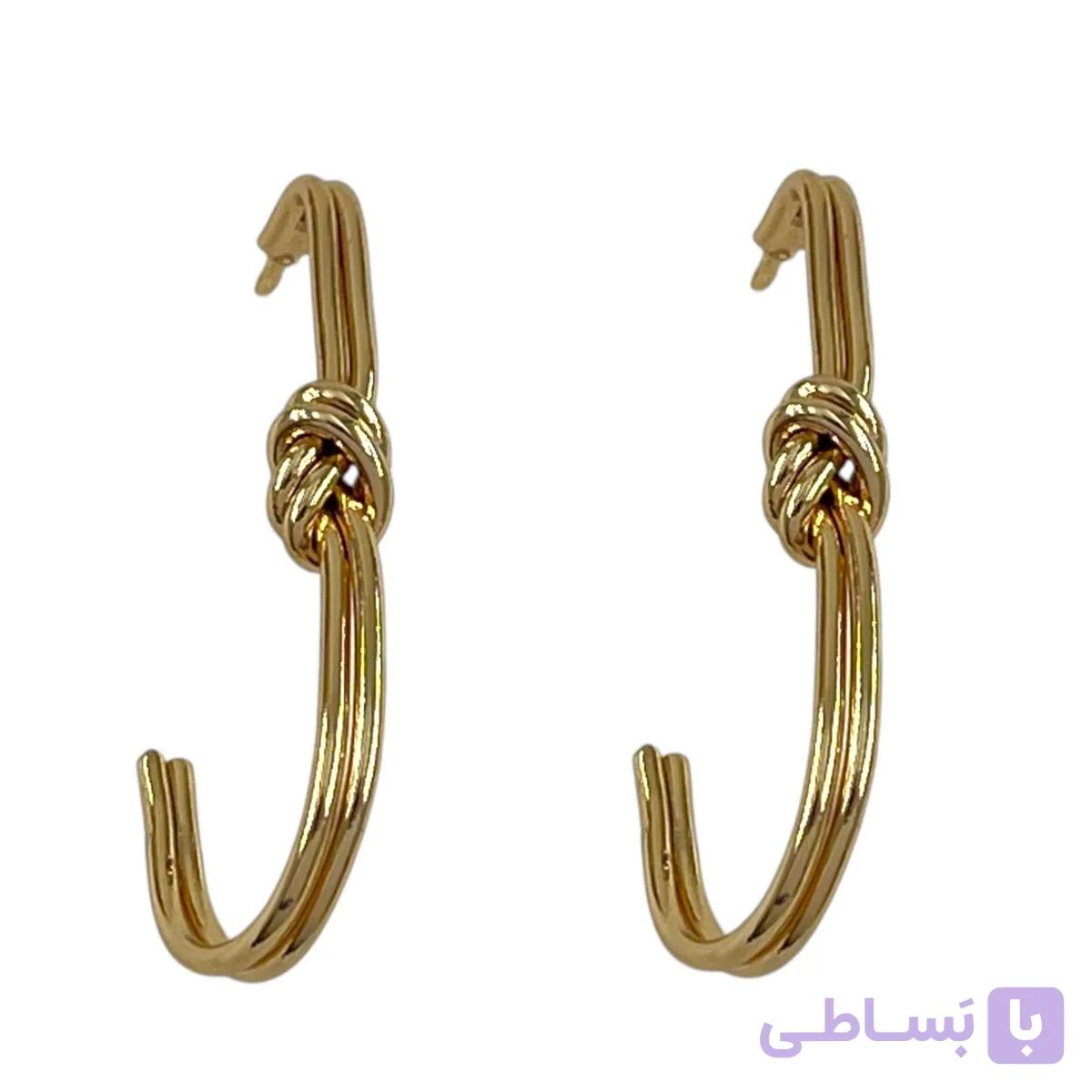 گوشواره زنانه ژوپینگ مدل گره ای کد E6497 — تصویر 1