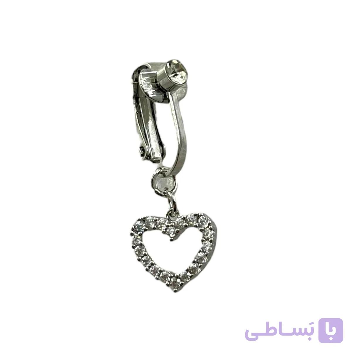 پیرسینگ ناف فیک زنانه مدل قلب کد P4906 — تصویر 1