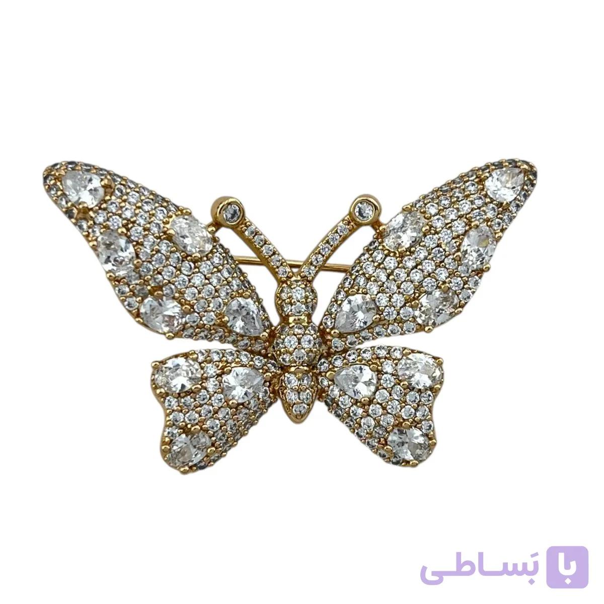 گل سینه زنانه ژوپینگ مدل پروانه کد G4161 — تصویر 1