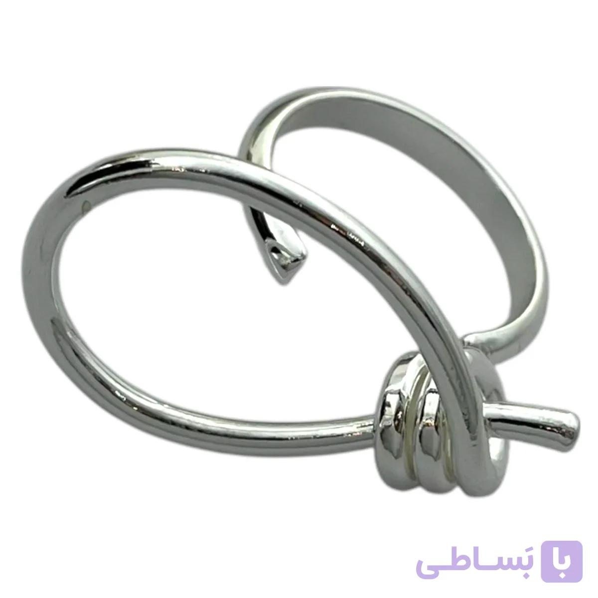 انگشتر زنانه مینیمال ابنقره مدل گره کد R5075 — تصویر 1