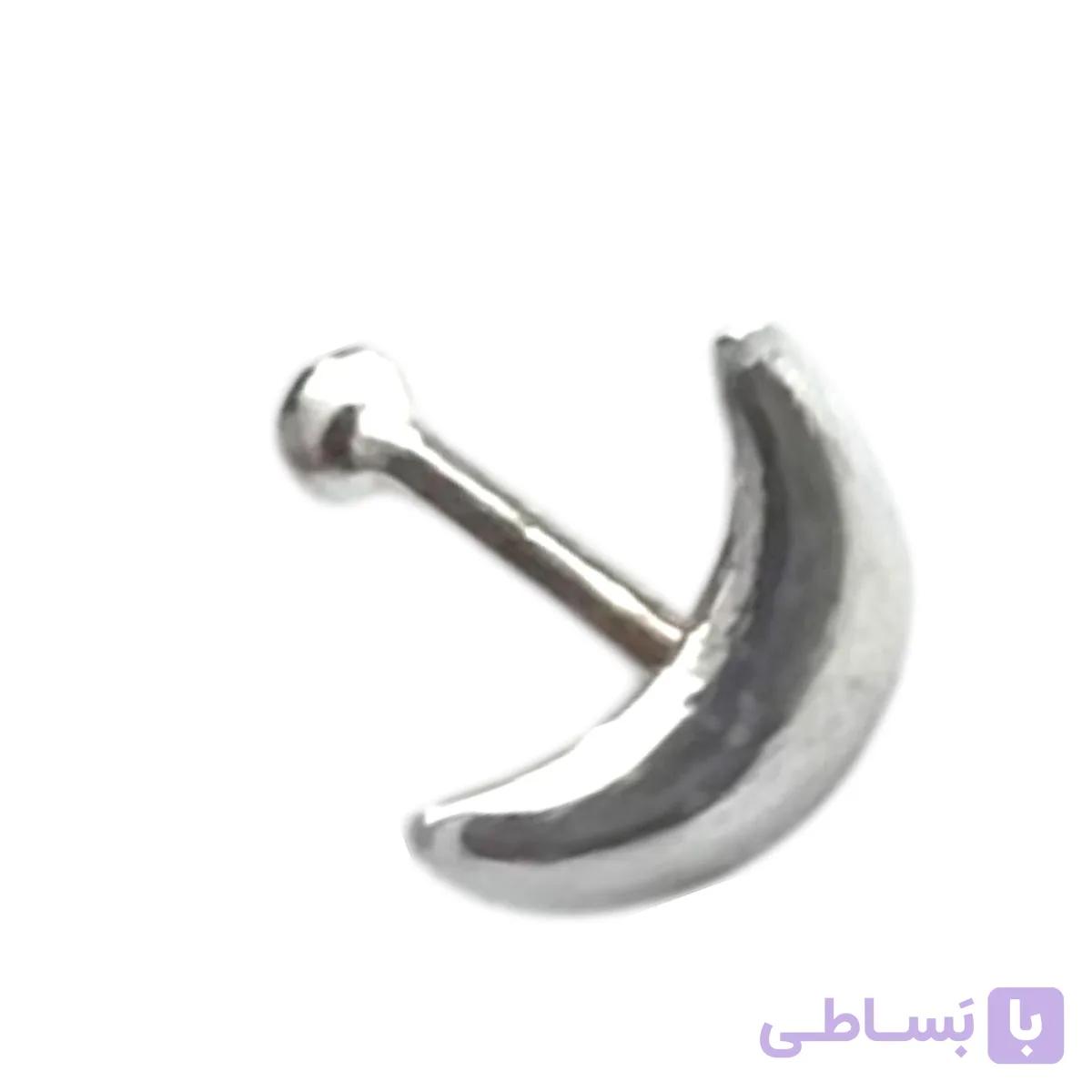 پیرسینگ بینی زنانه نقره مدل ماه کد P4806 — تصویر 1