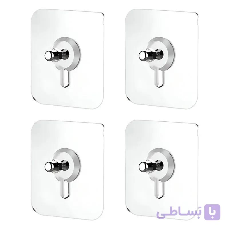 میخ چسبی دیوار وارداتی 4 عددی — تصویر 1