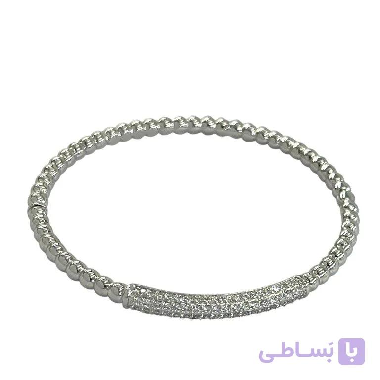 دستبند زنانه ژوپینگ بنگل مدل توپی جواهری B5609 — تصویر 1