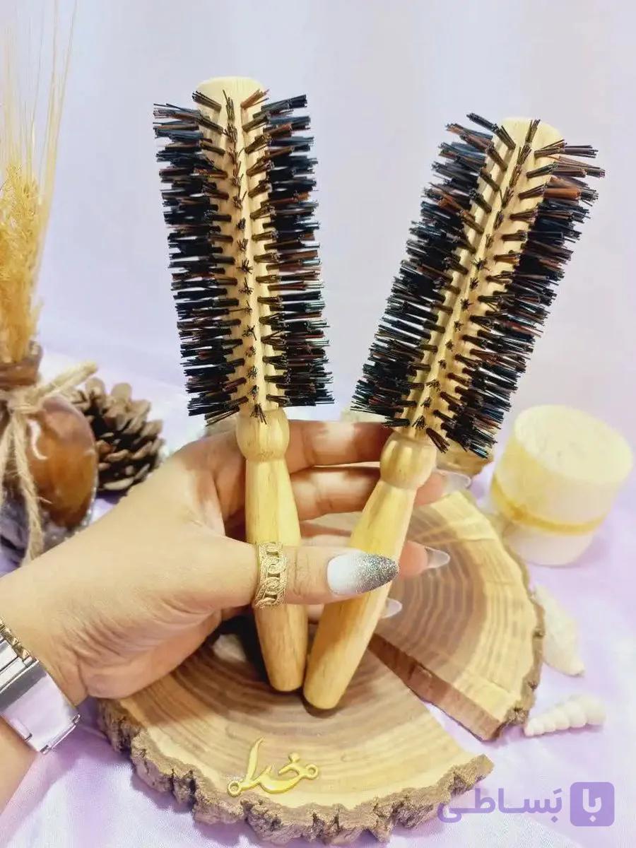 برس مو پیچی دسته بامبو — تصویر 1