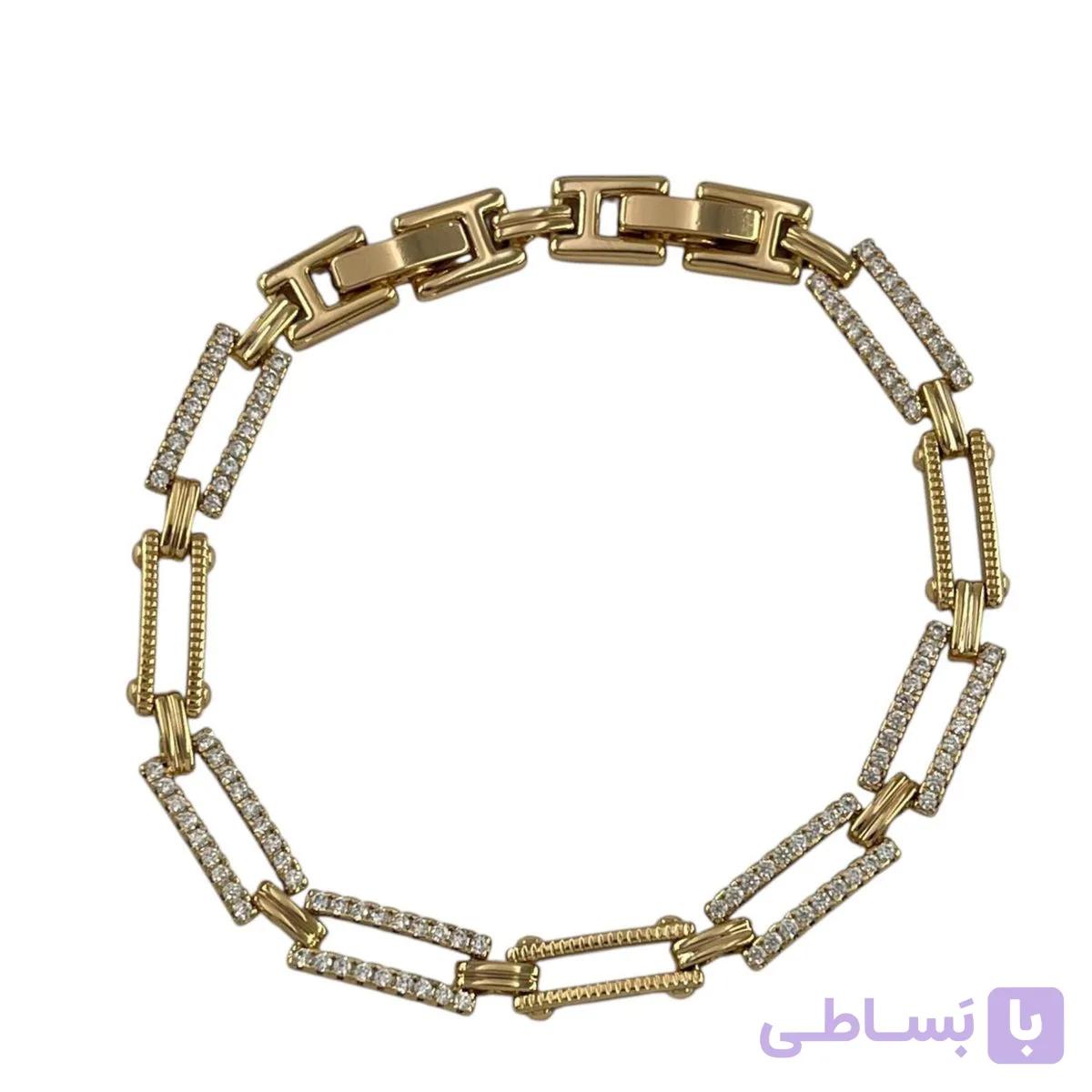 دستبند زنانه ژوپینگ مدل مستطیل جواهری کد B5542 — تصویر 1