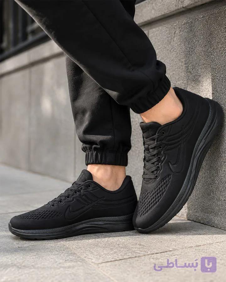 کفش مردانه مدل nike (تمام مشکی) کد 6596 — تصویر 1