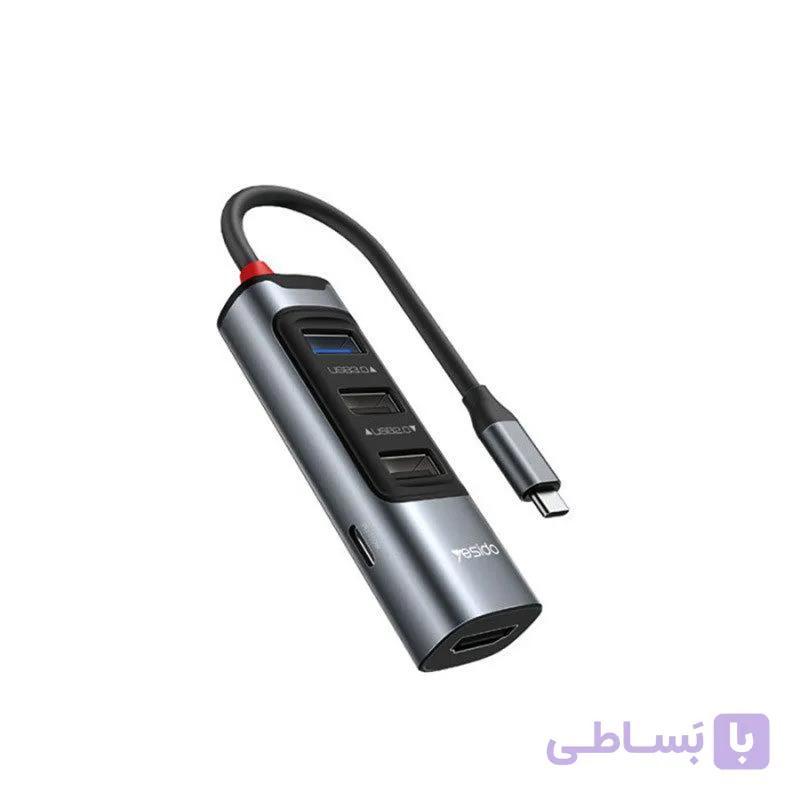 هاب 100 وات 5 پورت تایپسی یسیدو YESIDO HB22 — تصویر 1