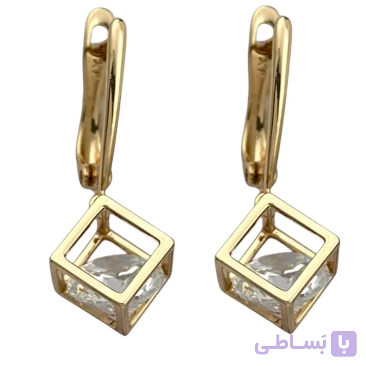 گوشواره زنانه ژوپینگ مدل مکعب کد E5997 — تصویر 1