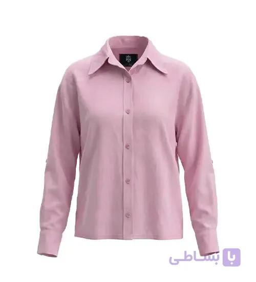 شومیز زنانه نرمال ساده لینن مدل 50590