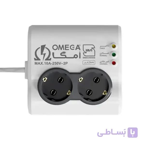 محافظ برق دو خانه مدل p4000 برند OMEGA — تصویر 1