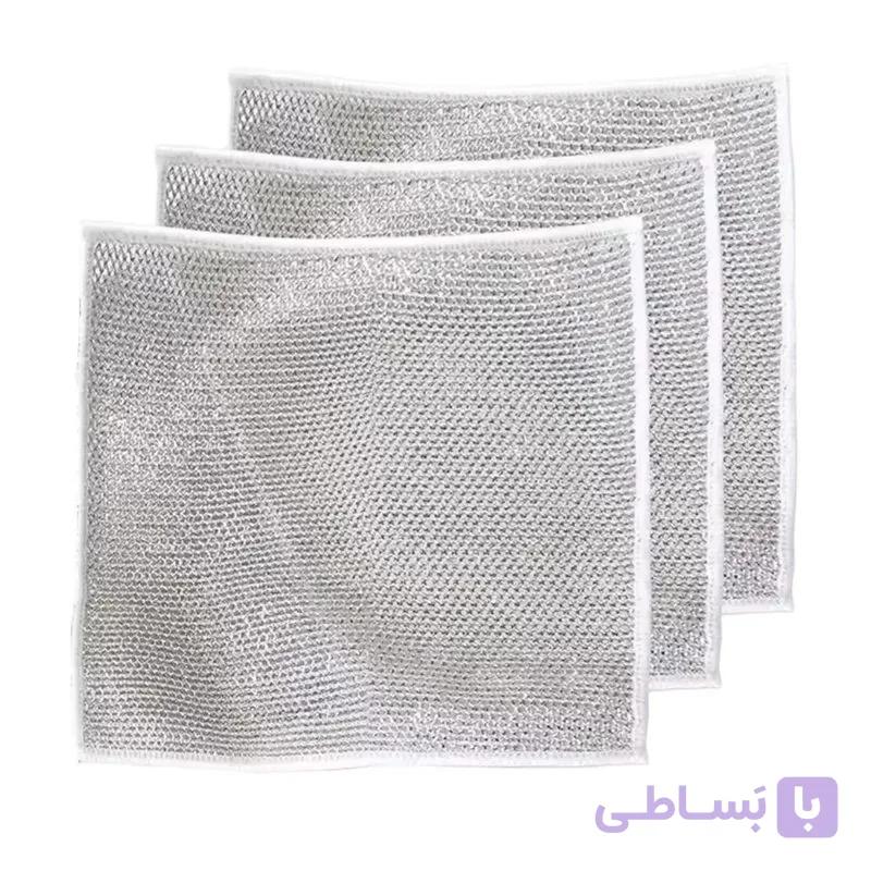 اسکاچ و دستمال توری مدل دو لایه بسته 3 عددی — تصویر 1