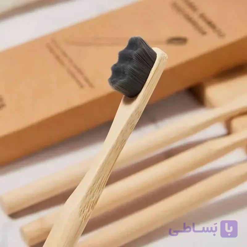 مسواک فوق نرم اولترا سافت با بدنه بامبو و محفظه ultra soft — تصویر 1