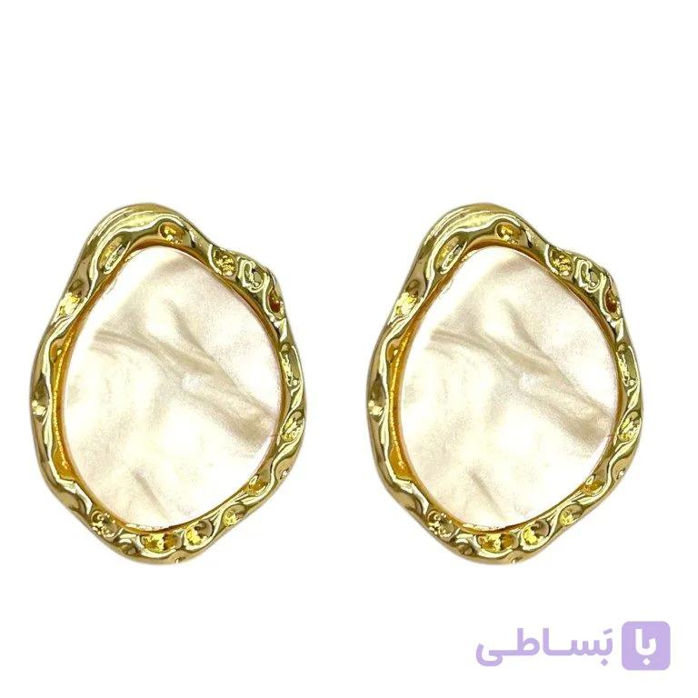 گوشواره زنانه مدل مینیمال رزین کد E6561 — تصویر 1