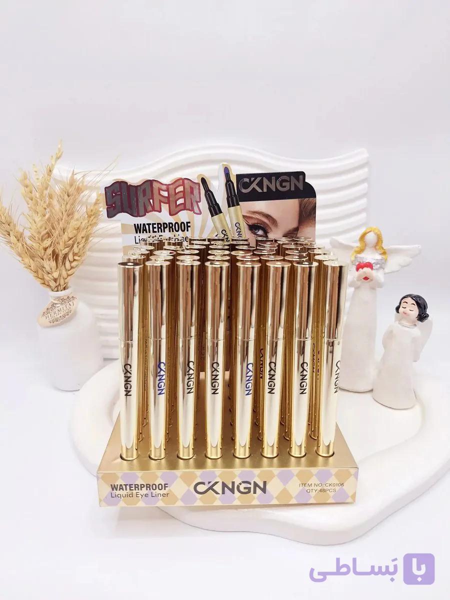 خط چشم مایع آبی و مشکی CKNGN کیفیت عالی کد 0106 — تصویر 1