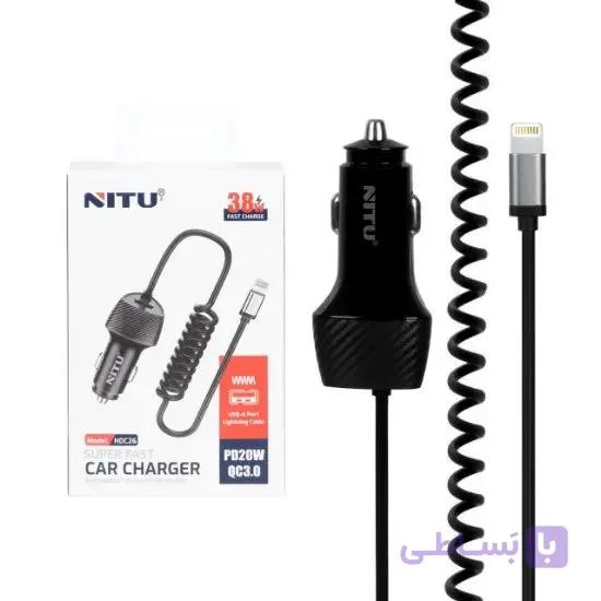 شارژر فندکی 38 وات نیتو مدل NITU NDC26 CAR CHARGER — تصویر 1