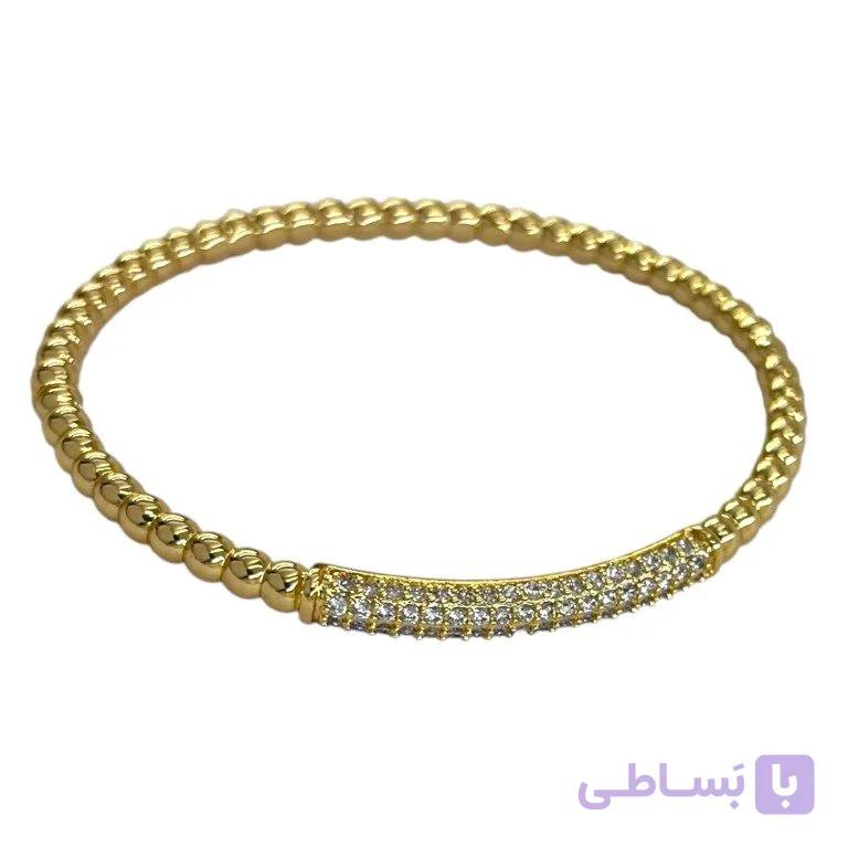 دستبند زنانه ژوپینگ بنگل مدل توپی جواهری B5606 — تصویر 1