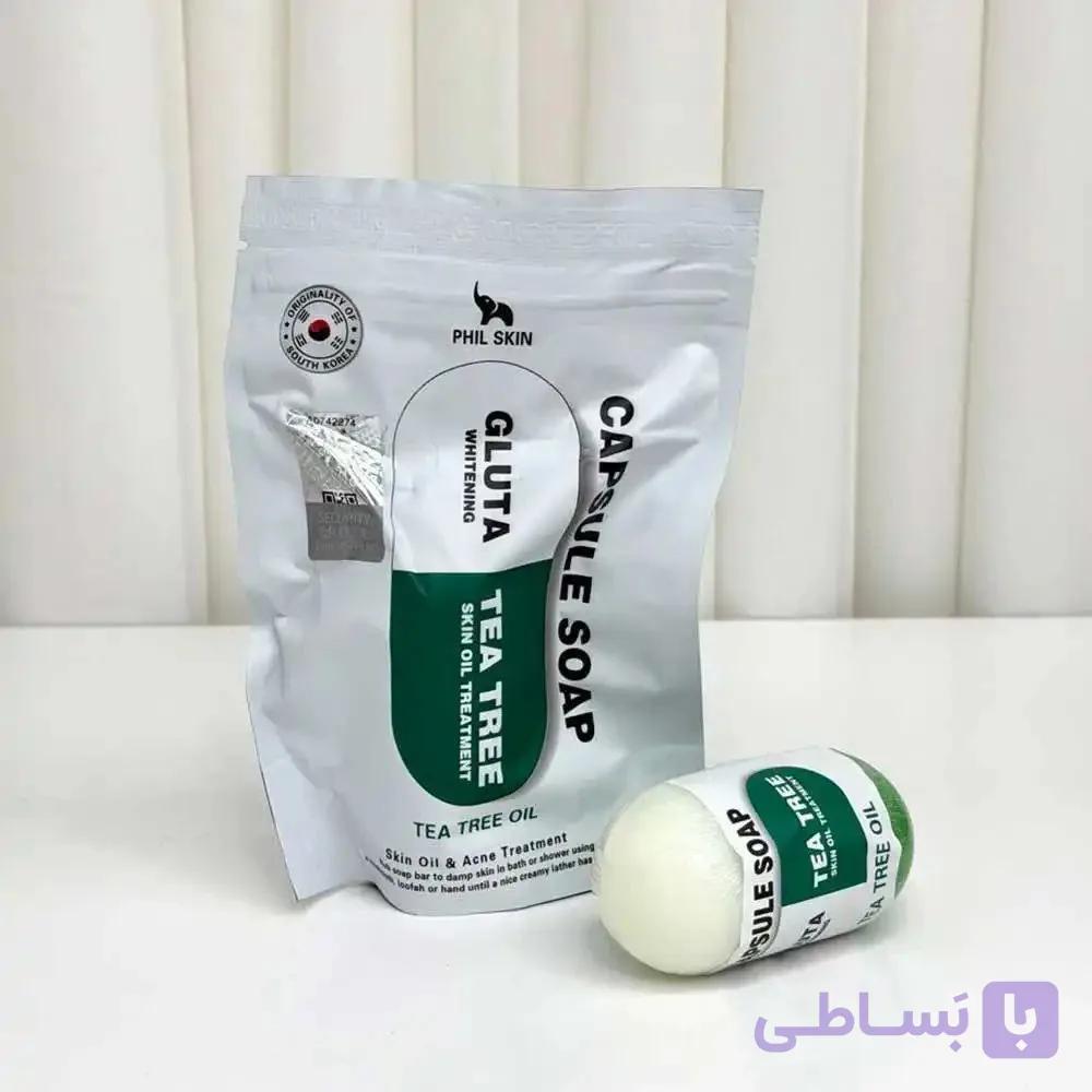 صابون کپسولی ضد جوش و روشن کننده فیل اسکین حاوی گلوتاتیون و روغن درخت چای — تصویر 1