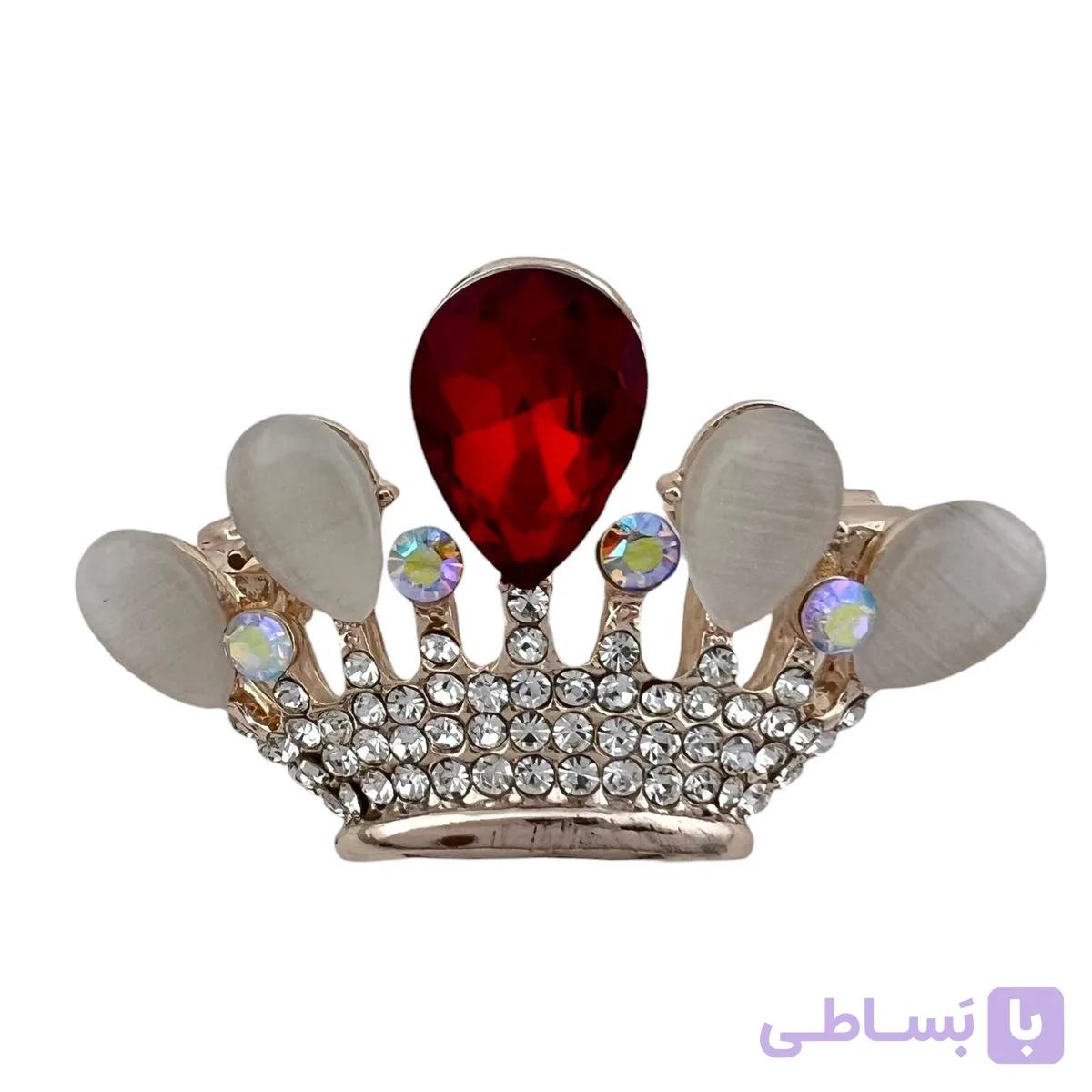 گل سینه زنانه مدل تاج کد G4068 — تصویر 1