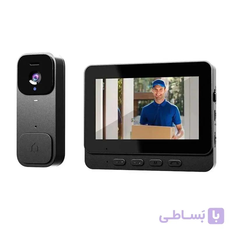 زنگ درب تصویری هوشمند بی سیم با مانیتور 4.3 اینچی مدل X7 — تصویر 1