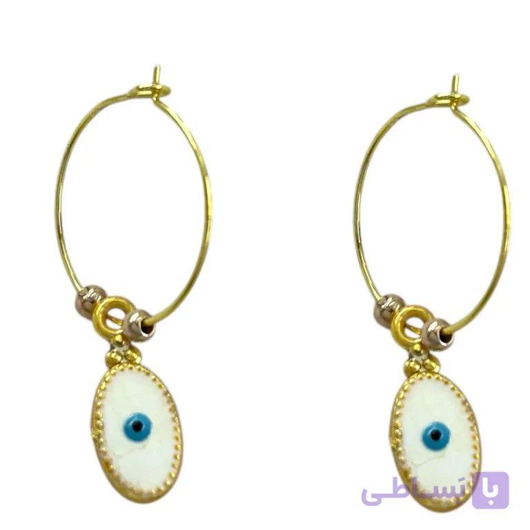 گوشواره زنانه مدل چشم نظر کد E6519 — تصویر 1