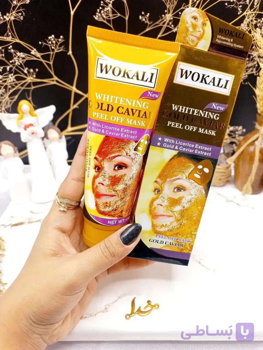 ماسک طلای تیوپی همراه با عصاره خاویار برند وکالی WOKALI کد WKL 403 — تصویر 1