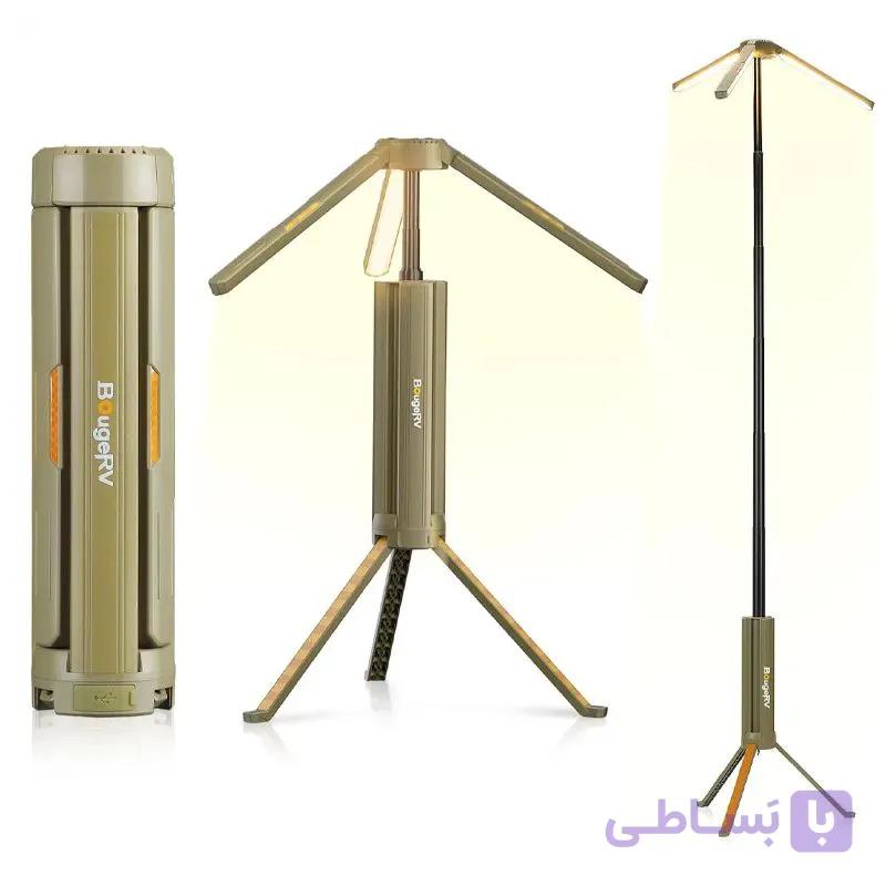 چراغ کمپینگ تلسکوپی شارژی BougeRV ظرفیت 15600 میلی‌آمپرساعت — تصویر 1