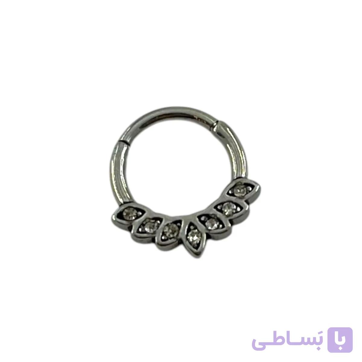 پیرسینگ گوش زنانه مدل نگین جواهری کد P4912 — تصویر 1