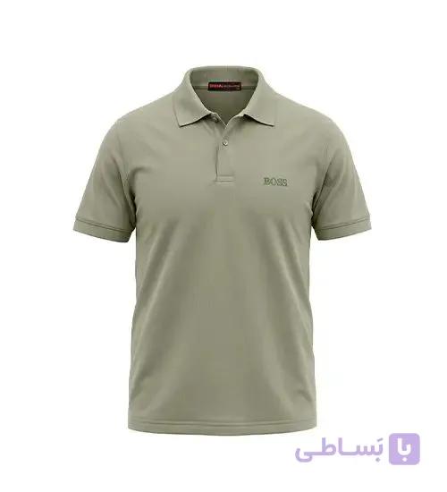 پولوشرت مردانه نرمال ساده جودون پنبه سبز روشن Boss مدل 51014