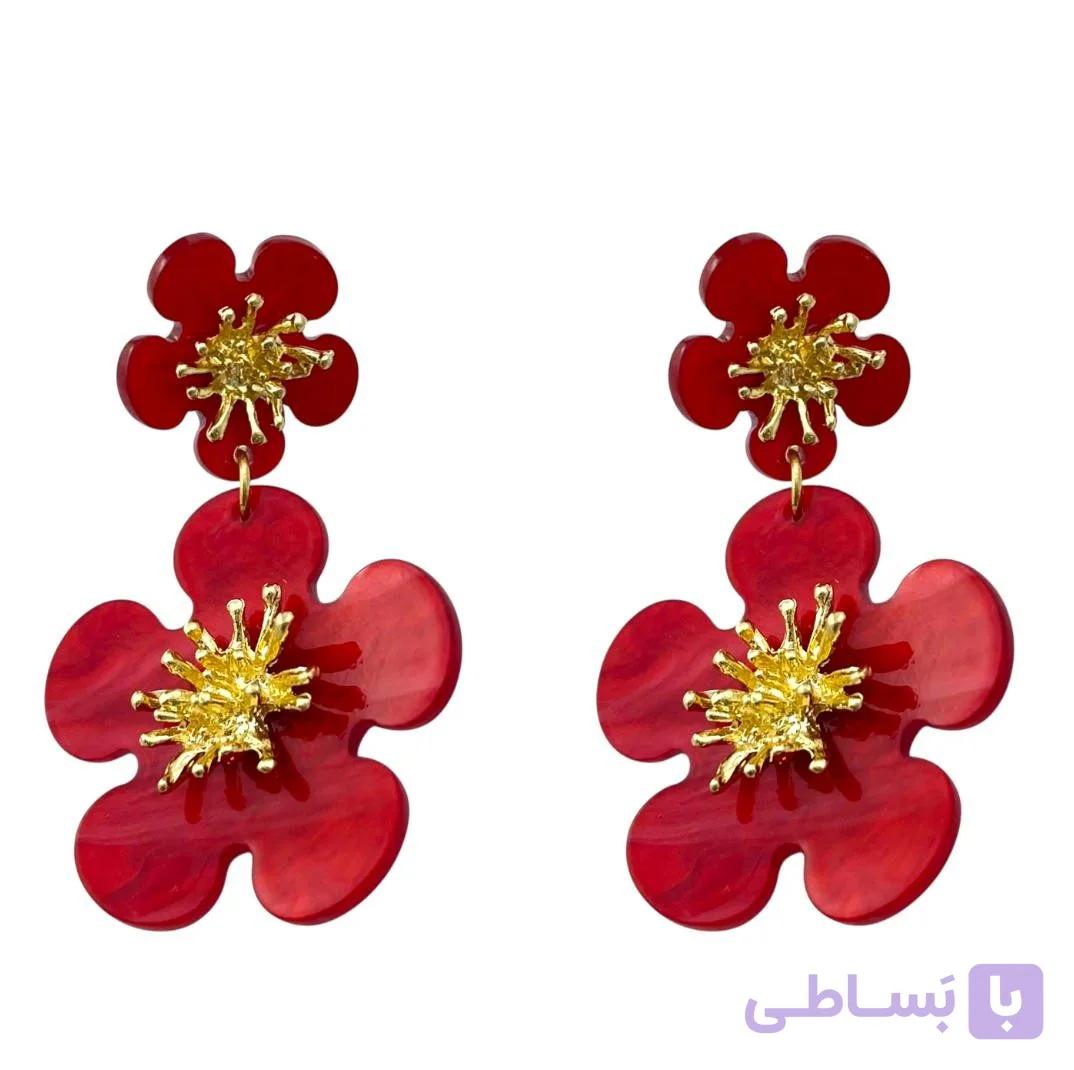 گوشواره زنانه مدل گل کد E6103 — تصویر 1