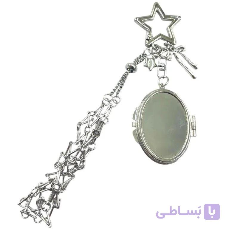 آویز کیف چارم بگ ستاره آینه مدل رژ لب کد J4225 — تصویر 1