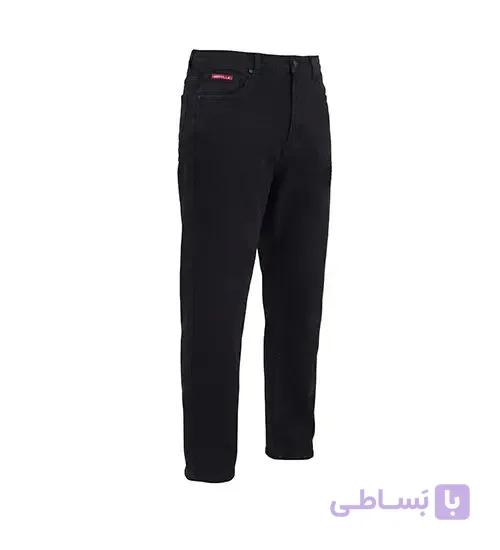 شلوار مردانه مام فیت ساده جین مشکی Zara مدل 47309