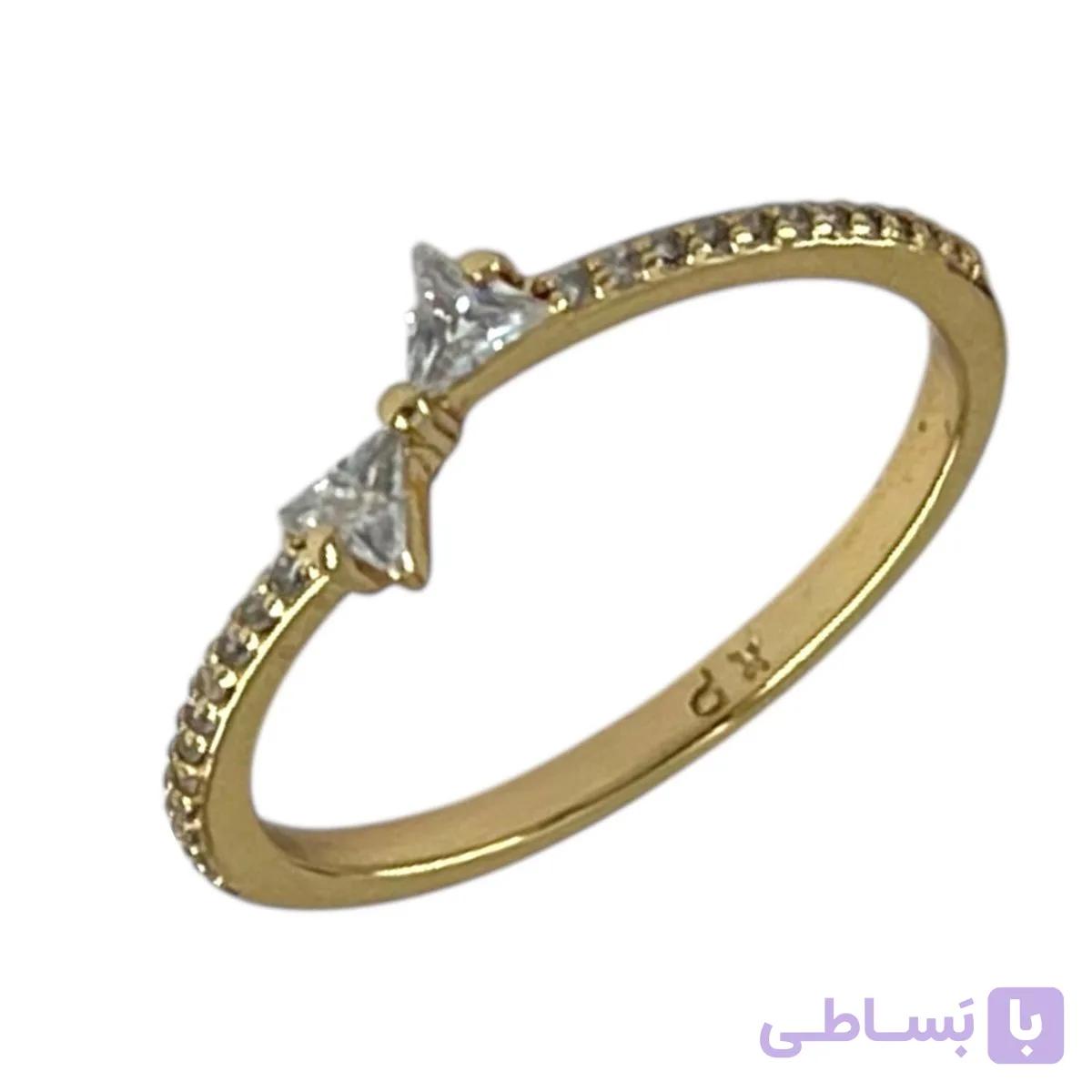 انگشتر زنانه ژوپینگ مدل جواهری پاپیون کد R51840 — تصویر 1