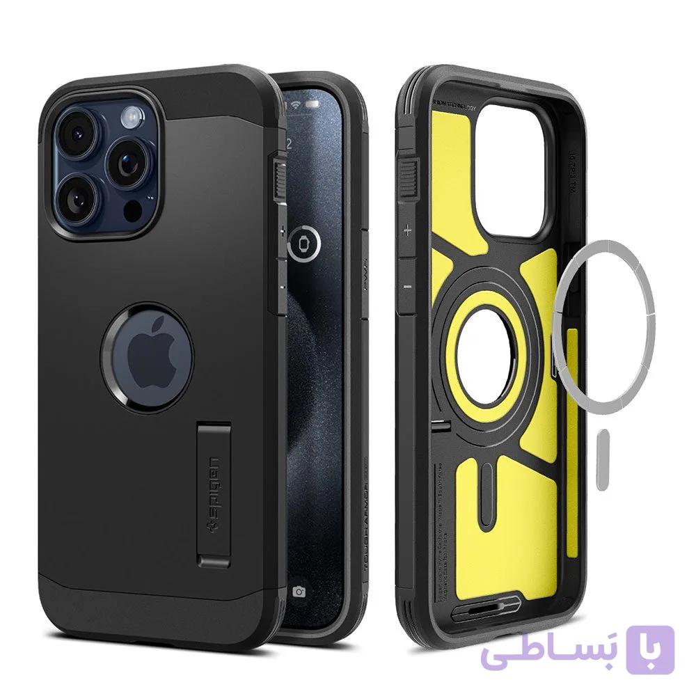 قاب آیفون 15 پرو مکس اسپیگن Spigen Tough Armor (MagFit) for iPhone 15 Pro Max — تصویر 1
