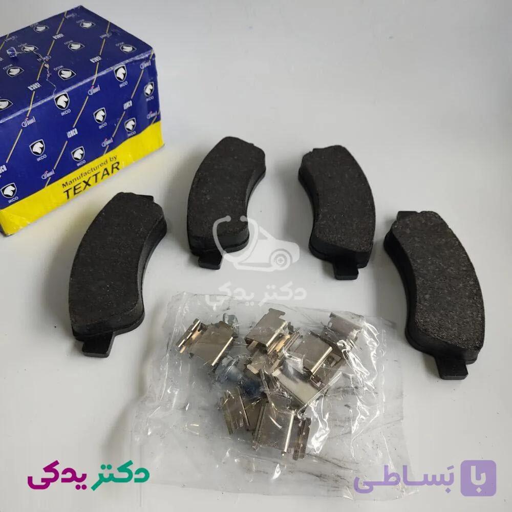 لنت ترمز جلو پژو 206 تیپ 5 (موتور TU5) تکستار بدون سیم (دست چهار عددی) شرکتی ایساکو اصل 1620102225 — تصویر 1