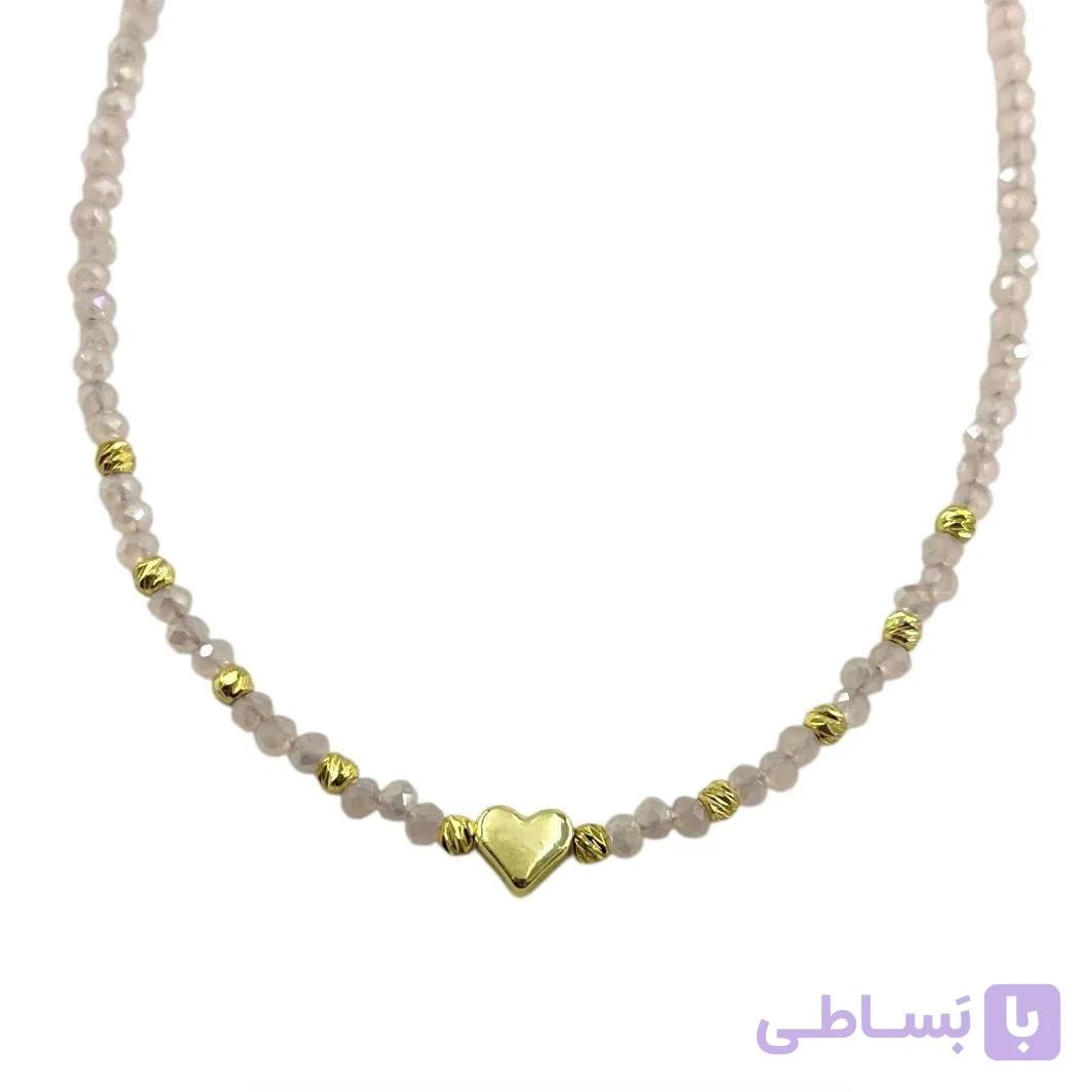 گردنبند زنانه مهره ای تابستانی مدل قلب کد N5257 — تصویر 1