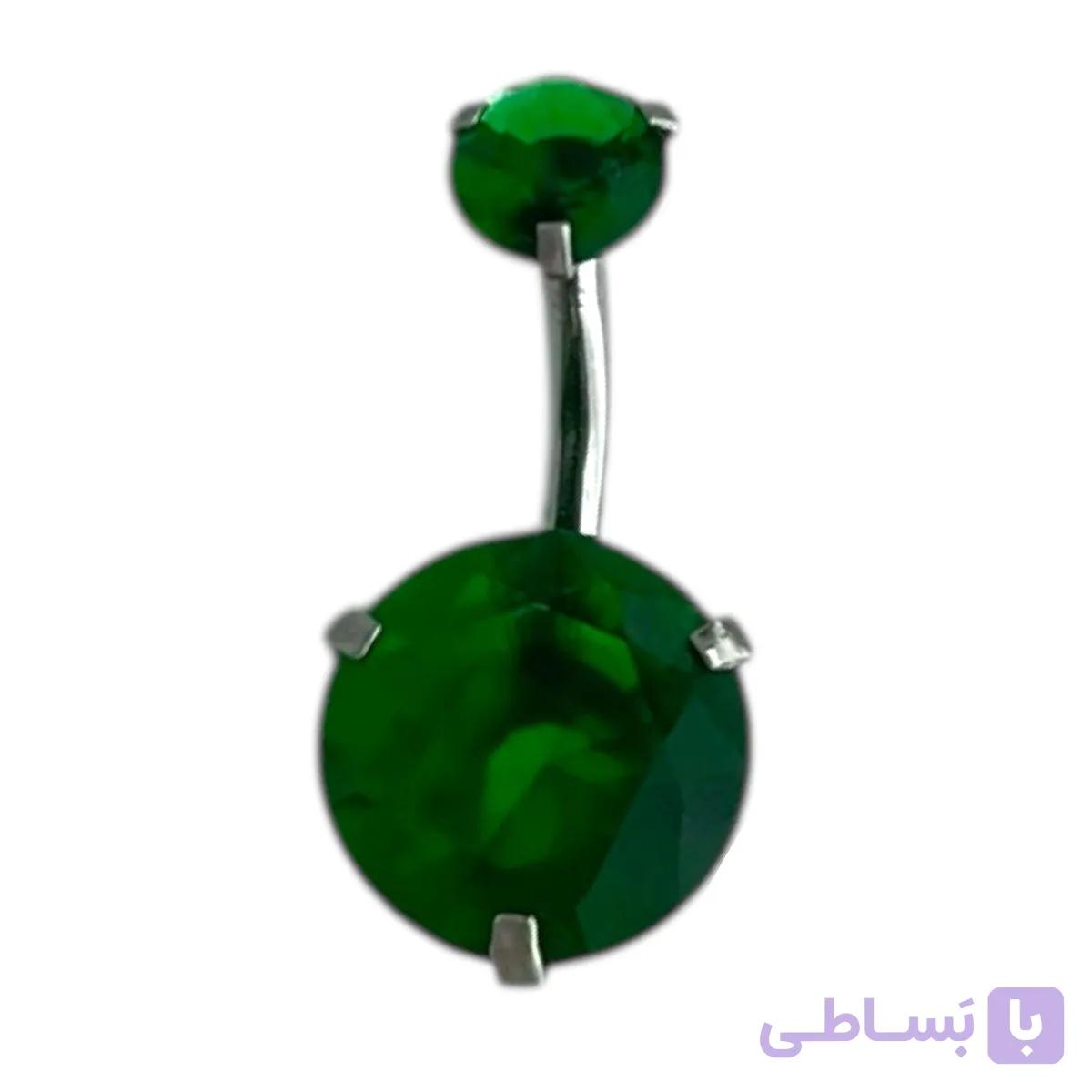 پیرسینگ ناف استیل زنانه مدل نگین کد P4860 — تصویر 1