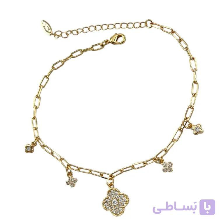 پابند زنانه مدل ونکلیف نگین دار کد A4637 — تصویر 1
