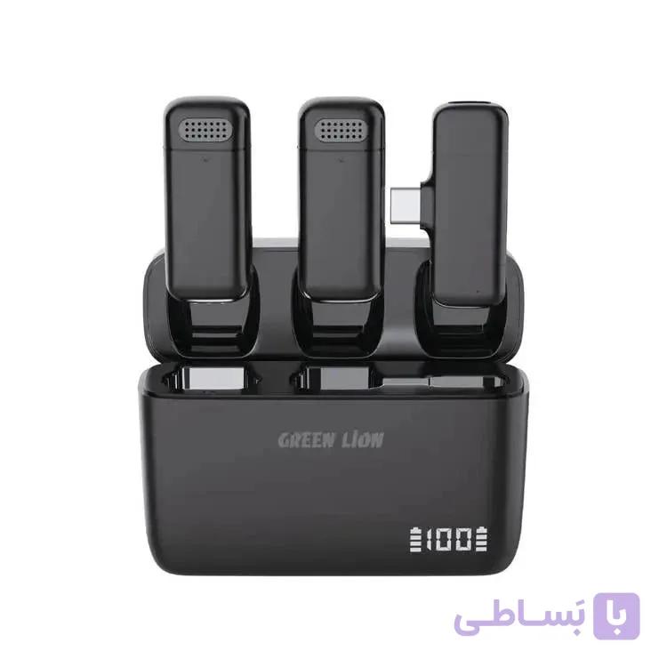 میکروفون یقه ای بیسیم گرین GREEN DUO CAST دوکاربره تایپ سی — تصویر 1