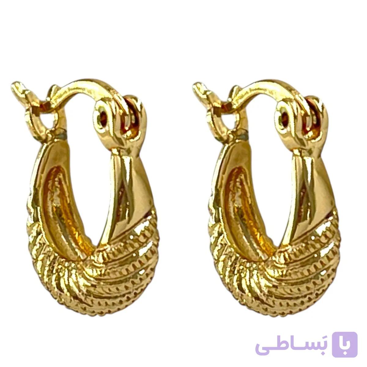 گوشواره زنانه ژوپینگ مدل پیچی کد E6358 — تصویر 1