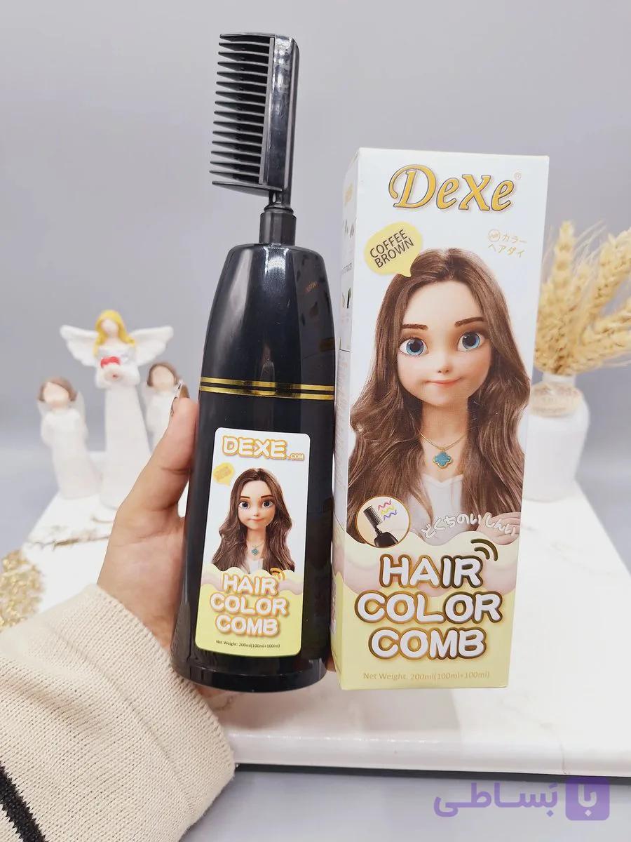 شانه رنگ مو رنگ نسکافه ای طبیعی برند دکسی Dexe کد 0031 — تصویر 1