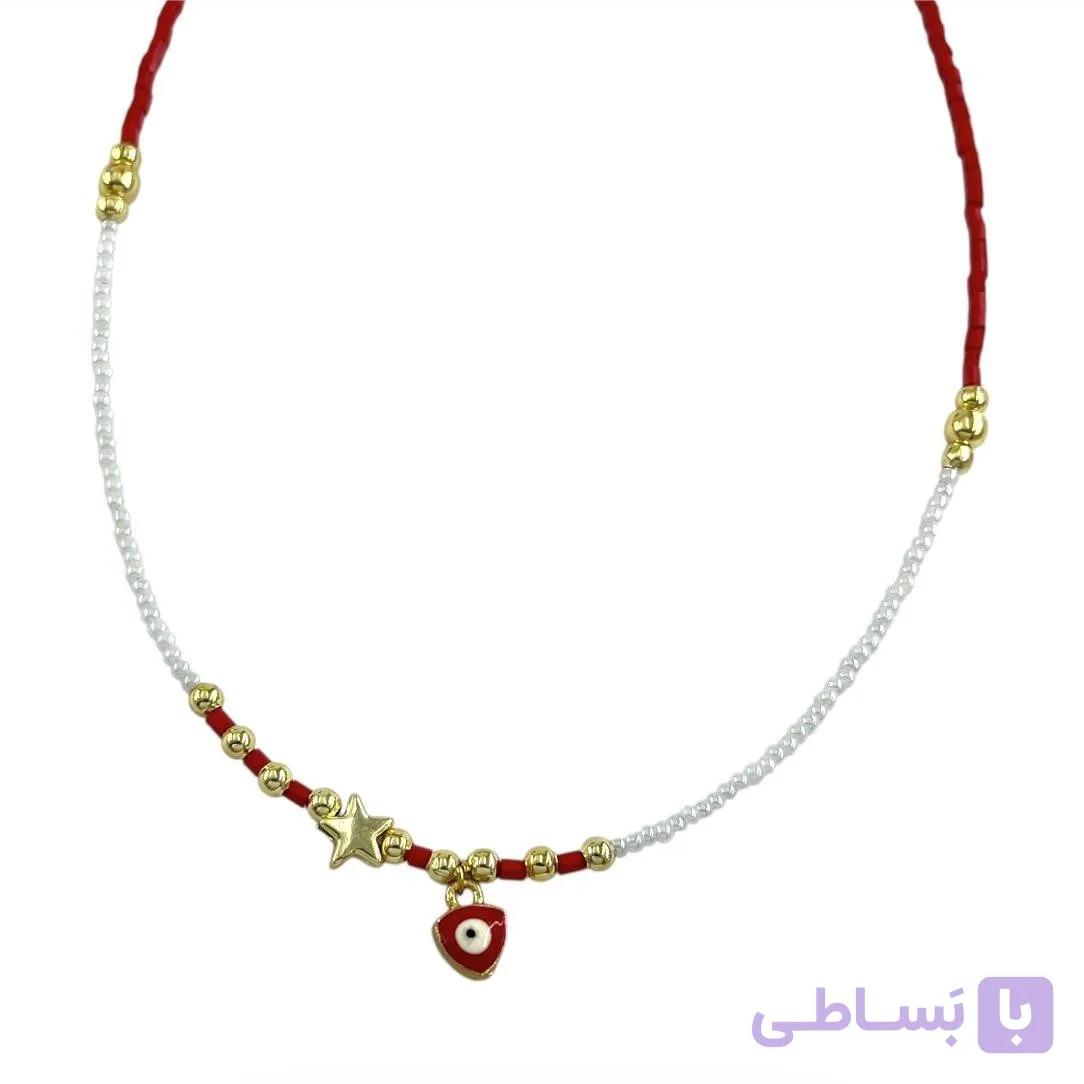 گردنبند زنانه مهره ای تابستانی مدل ستاره کد N5262 — تصویر 1