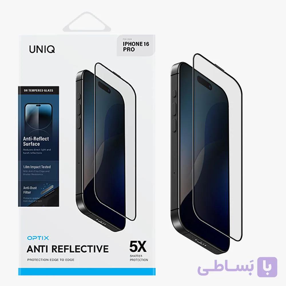 محافظ صفحه ضد انعکاس یونیک UNIQ Optix Anti-Reflective iPhone 16 pro — تصویر 1