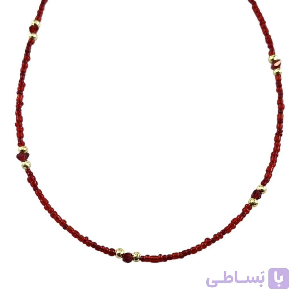 گردنبند زنانه مهره ای تابستانی مدل الماس کد N5265 — تصویر 1