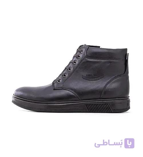 نیم بوت چرم مصنوعی مردانه قهوه ای بنددار مدل 49093