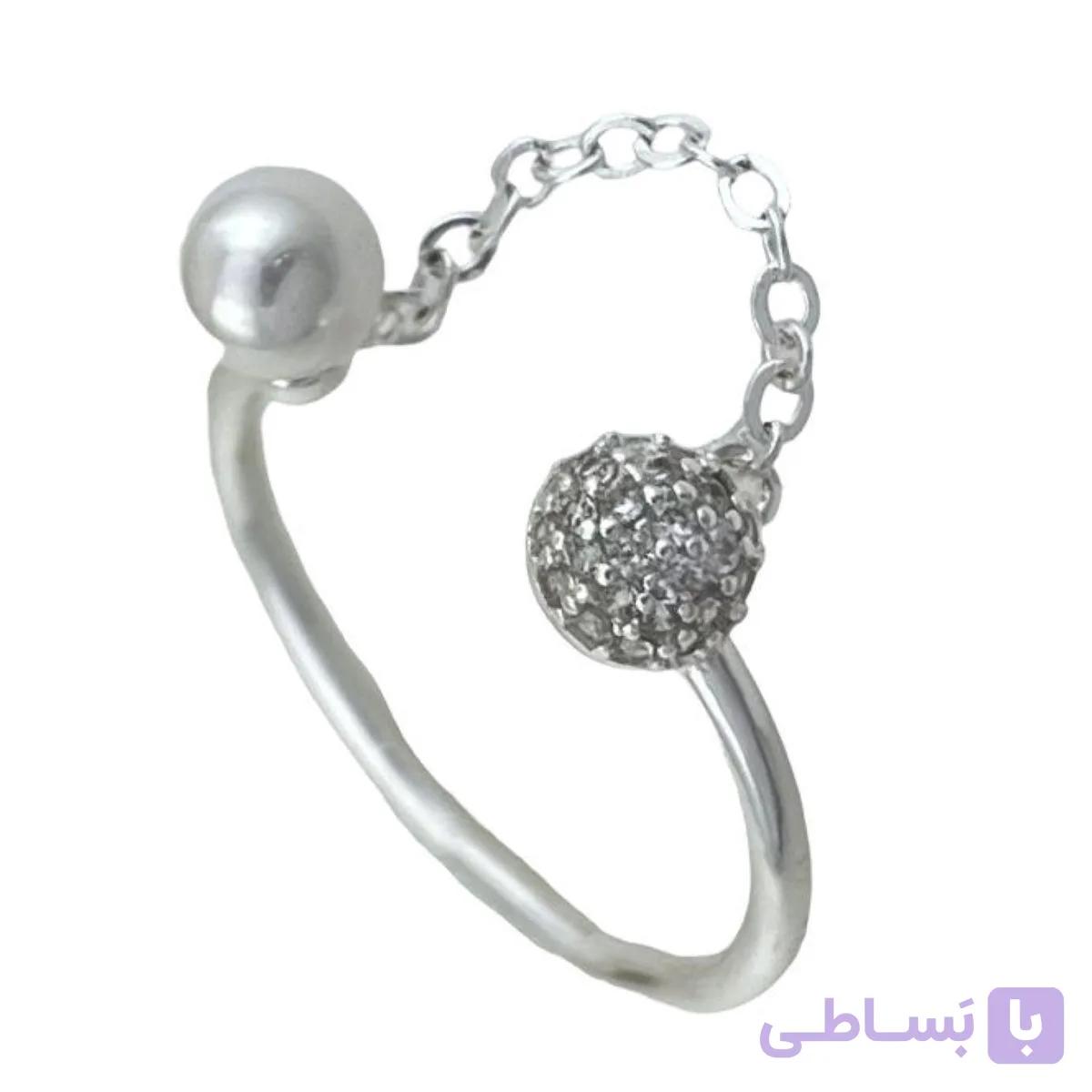 انگشتر زنانه مدل مروارید کد R4476 — تصویر 1