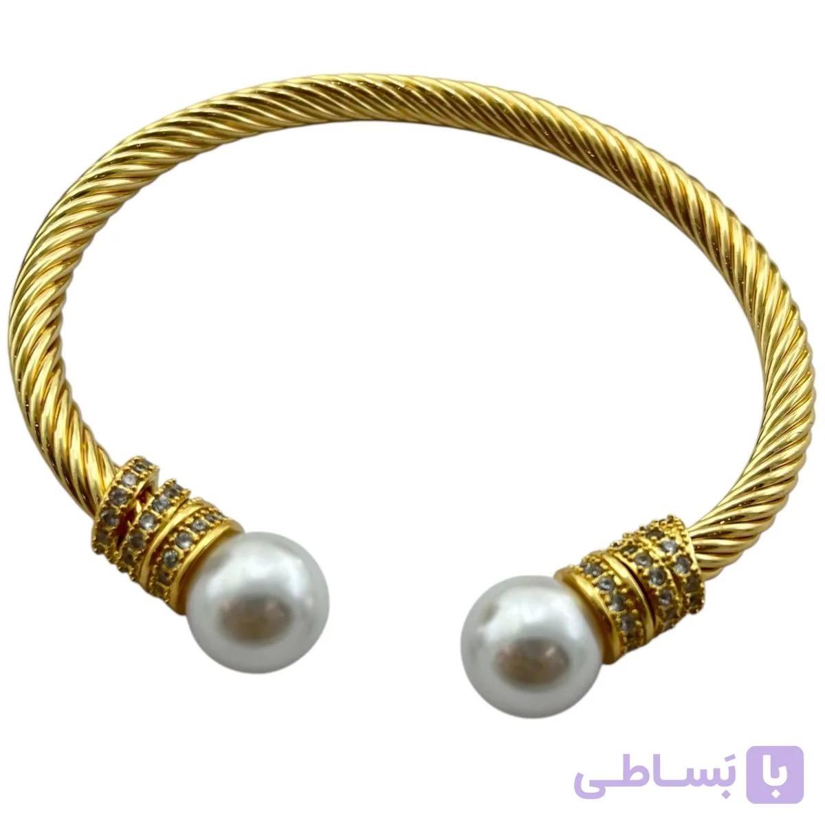 دستبند زنانه بنگل دیوید یورمن مدل مروارید کد B5261 — تصویر 1