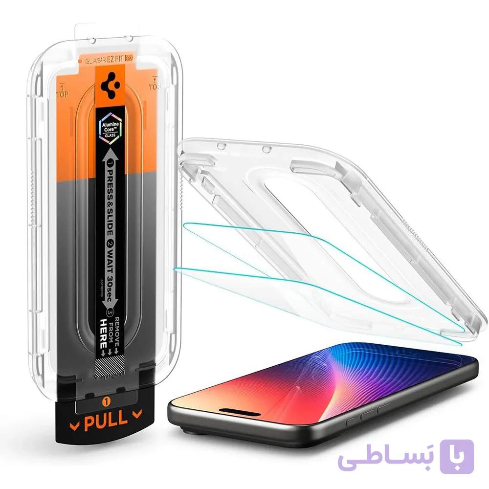گلس اسپیگن (پک ۲ عددی) مدل Glas.tR EZ Fit Pro برای iPhone 18 Pro Max / 17 Pro Max — تصویر 1