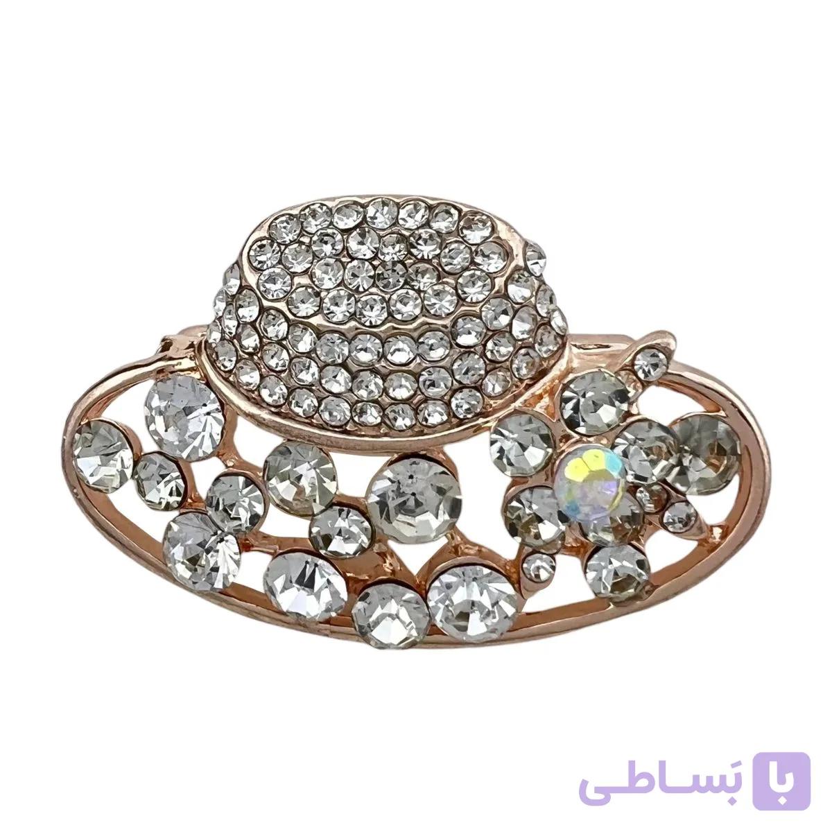 گل سینه زنانه مدل کلاه کد G4061 — تصویر 1